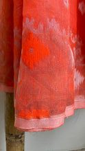 Load image into Gallery viewer, Orange Silk Cotton Jamdani Saree
