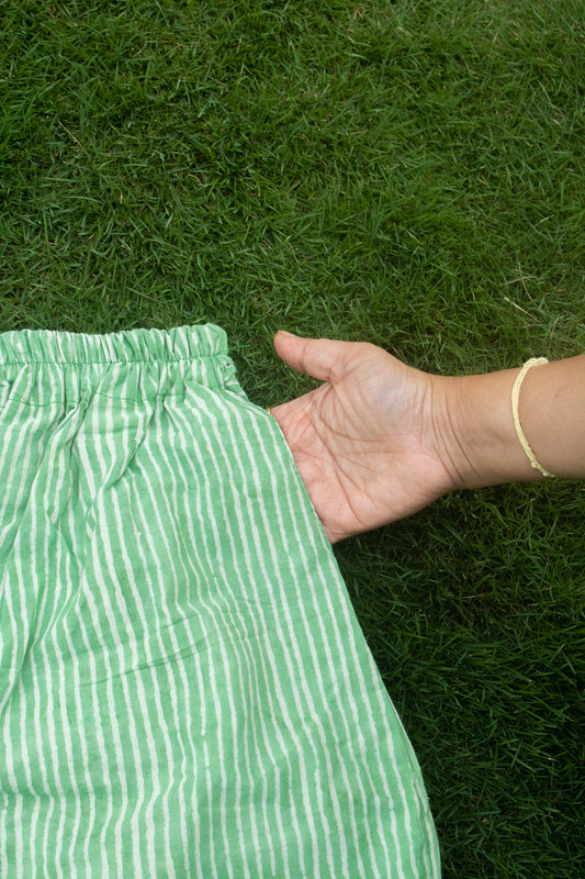 Parrot Green Cotton Pant