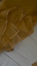 Load image into Gallery viewer, Peach Muslin Silk Suit Dupatta Set with Gotapatti Work
