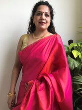 Load image into Gallery viewer, Pink Kanjeevaram Silk Saree
