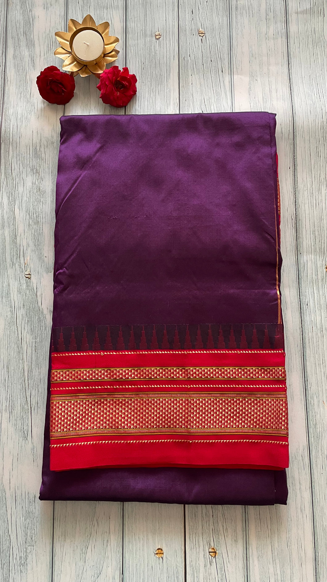 Purple Ilkal Silk Saree