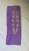 Load image into Gallery viewer, Purple Muslin Silk Suit Dupatta Set with Gotapatti Work
