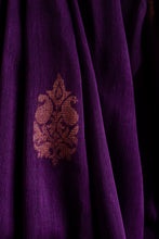 Load image into Gallery viewer, Purple Linen Jamdani Saree
