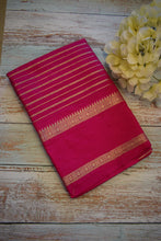 Load image into Gallery viewer, Rani Pink Benarasi Katan Warm Silk Saree

