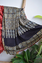 Load image into Gallery viewer, Red Modal Silk Ajrakh Bandhani Saree
