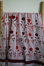 Load image into Gallery viewer, Red Bagru Printed Mul Cotton Saree
