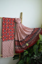 Load image into Gallery viewer, Red Patola Print Cotton Suit Dupatta Set
