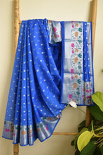 Load image into Gallery viewer, Royal Blue Benarasi Soft Georgette Saree
