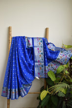 Load image into Gallery viewer, Royal Blue Benarasi Soft Georgette Saree

