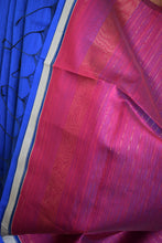 Load image into Gallery viewer, Royal Blue Maheshwari Silk Cotton Saree
