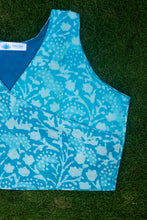 Load image into Gallery viewer, Sky Blue Cotton Block Printed Blouse
